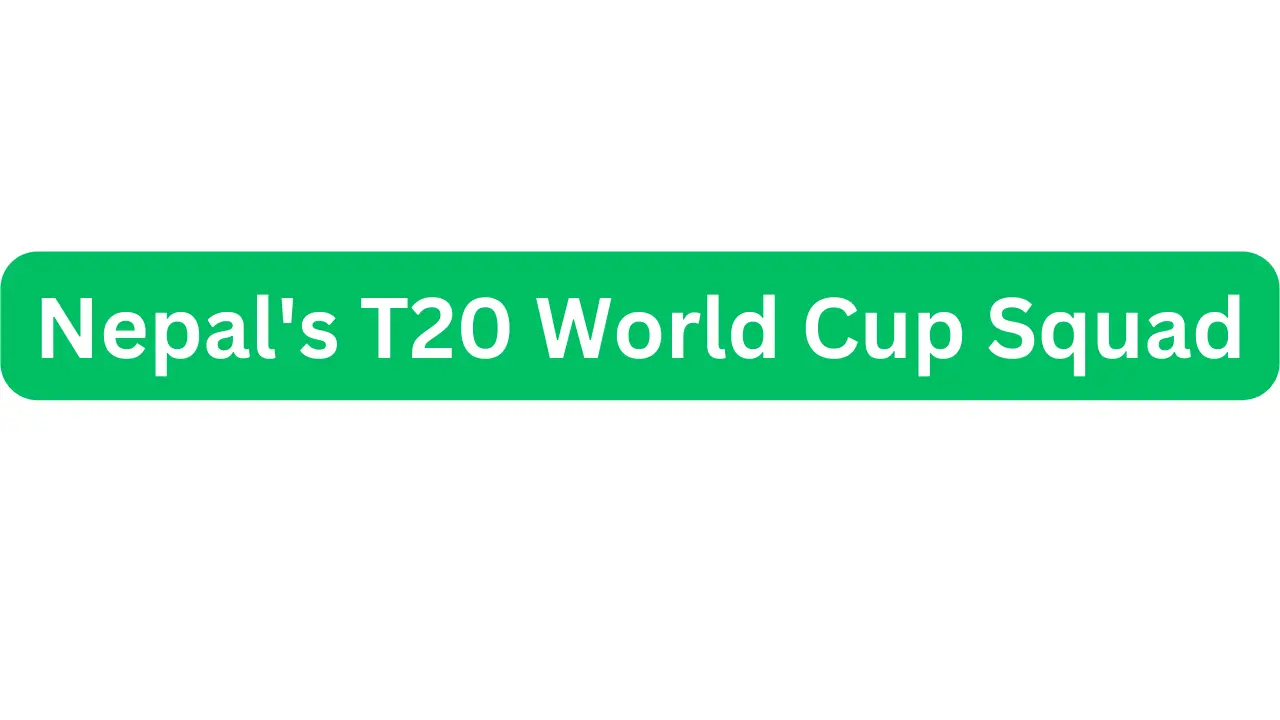 Nepal's T20 World Cup squad